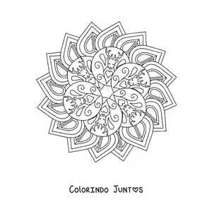 Desenho para colorir de mandala relaxante