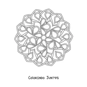 Desenho para colorir de mandala relaxante