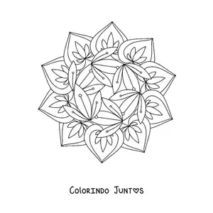 Desenho para colorir de mandala relaxante