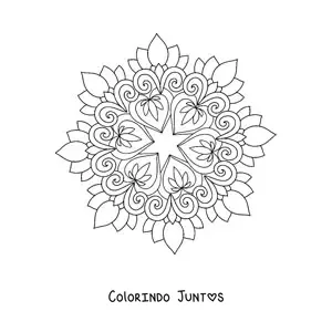 Desenho para colorir de mandala para combater a ansiedade