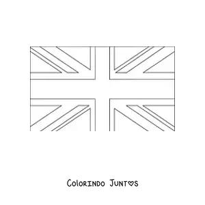 Desenho para colorir da bandeira do Reino Unido horizontal