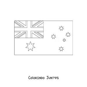 Desenho para colorir da bandeira da Austrália horizontal