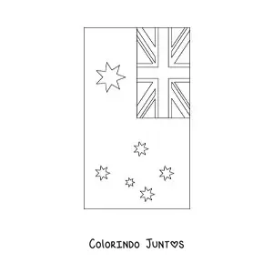 Desenho para colorir da bandeira da Austrália vertical