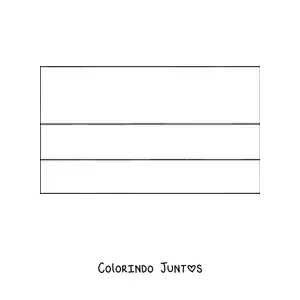 Desenho para colorir da bandeira da Colômbia horizontal