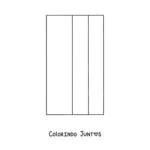 Desenho para colorir da bandeira da Colômbia vertical