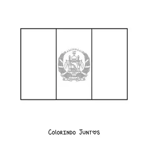 Desenho para colorir da bandeira do Afeganistão horizontal com brasão