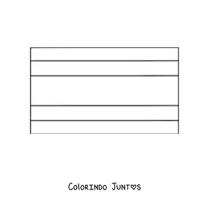 Desenho para colorir da bandeira da Costa Rica horizontal