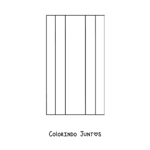 Desenho para colorir da bandeira da Costa Rica vertical