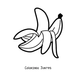Desenho para colorir de duas bananas