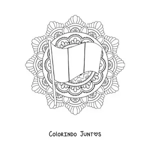 Desenho para colorir da bandeira da França com mandala