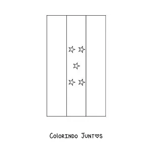 Desenho para colorir da bandeira de Honduras vertical