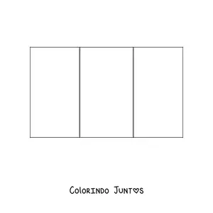 Desenho para colorir da bandeira da Itália horizontal