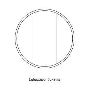 Desenho para colorir do emoji da bandeira redonda da Itália