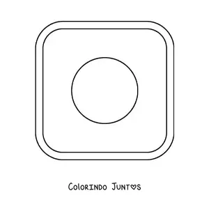 Desenho para colorir do emoji da bandeira quadrada do Japão