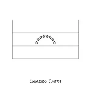 Desenho para colorir de bandeira da Venezuela horizontal