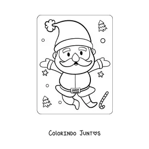 Desenho para colorir de Sao Nicolau sorrindo