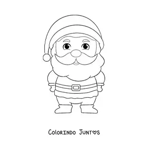 Desenho para colorir de Sao Nicolau kawaii
