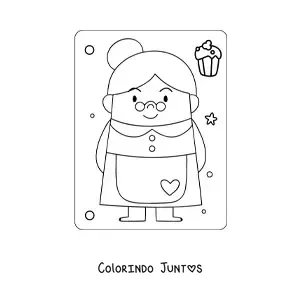 Desenho para colorir de Mamae Noel