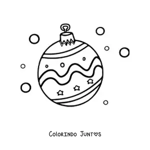 Desenho para colorir de bola de Natal bonita
