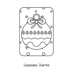Desenho para colorir de bola de Natal grande