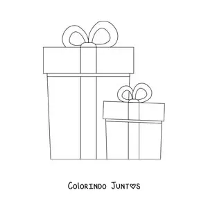 Desenho para colorir de presentes de Natal grandes