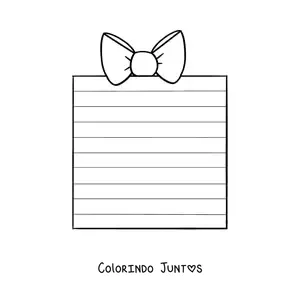Desenho para colorir de presente de Natal grande com linhas