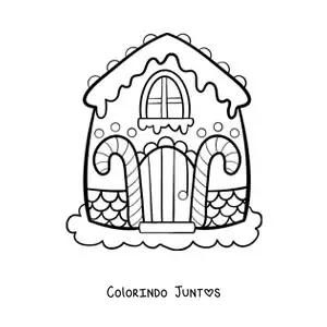 Desenho para colorir de casa de gengibre grande