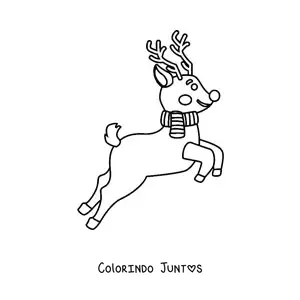 Desenho para colorir de Rodolfo voando