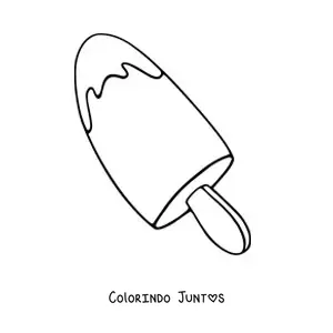 Desenho para colorir de um picolé