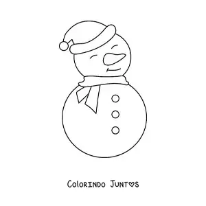 Desenho para colorir de boneco de neve grande
