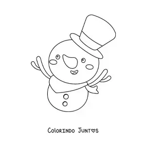 Desenho para colorir de boneco de neve