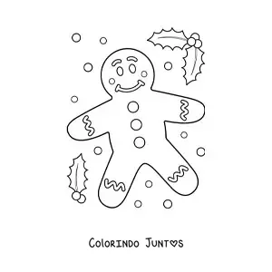 Desenho para colorir de homem-biscoito grande