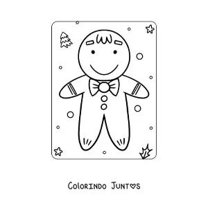 Desenho para colorir de homem-biscoito animado
