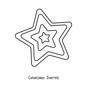Desenho para colorir de biscoito em forma de estrela de Natal