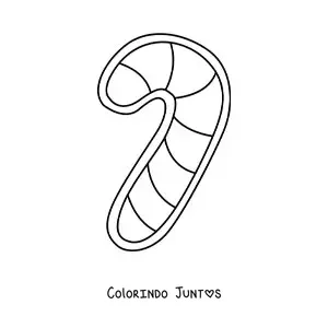 Desenho para colorir de biscoito em forma de bastao de doce