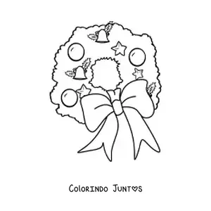 Desenho para colorir de guirlanda de Natal grande