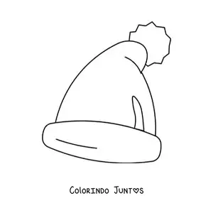 Desenho para colorir de gorro do Papai Noel