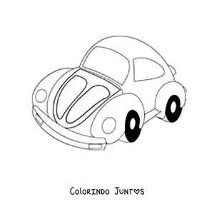 Desenho para colorir de um Fusca Volkswagen