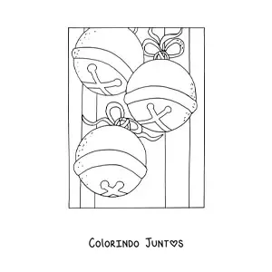 Desenho para colorir de guizos de Natal