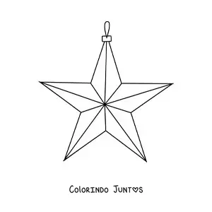 Desenho para colorir de estrela de Natal
