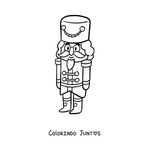 Desenho para colorir de quebra-nozes de Natal
