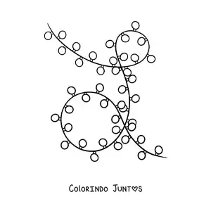 Desenho para colorir de luzes de Natal