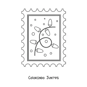Desenho para colorir de luzes de Natal
