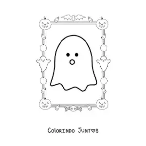 Desenho para colorir de fantasma simples grande