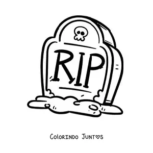 Desenho para colorir de túmulo grande de Halloween
