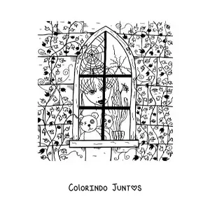 Desenho para colorir de fantasma de terror