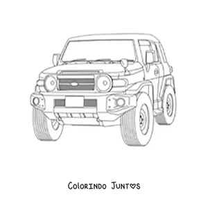 Desenho para colorir de uma Toyota FJ Cruiser