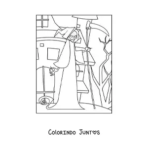 Desenho para colorir da morte de terror