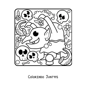 Desenho para colorir do Igor de Halloween