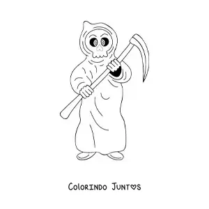 Desenho para colorir da morte animada